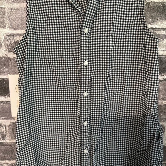 Onia Kaylee black white Gingham Shirt Dress swimsuit Cover-up - Picture 5 of 11